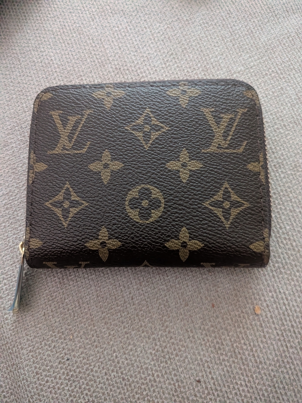 Monogram Zip Around Card & Key Holder - Brown Monogram